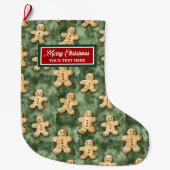 Waterverf kerstkous gepersonaliseerd Grote Kerstsok (Voorkant)