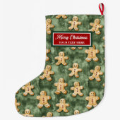 Waterverf kerstkous gepersonaliseerd Grote Kerstsok (Achterkant)