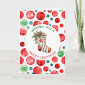 Waterverf kerstkous gepersonaliseerd kaart (Voorkant)