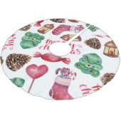 WATERVERF KERSTKOUSEN BOMEN DENNEN KEGELS KERSTBOOM ROK (Gekanteld)