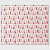 Waterverf kerstkousen Vintage Cadeaupapier (Vlak)