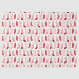 Waterverf kerstkousen Vintage Tissuepapier