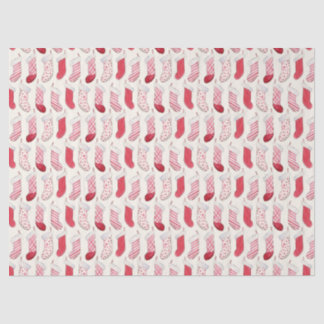 Waterverf kerstkousen Vintage Tissuepapier