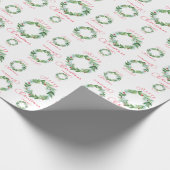 Waterverf kerstkrans cadeaupapier (Hoek)