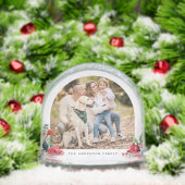 Waterverf Kerstkrans Familie Foto Kerst Sneeuwbol (Kerstmis)