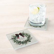 Waterverf Kerstkrans gepersonaliseerde naam