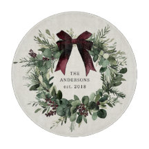 Waterverf Kerstkrans gepersonaliseerde naam