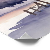 Waterverf kerstkunst poster (Hoek)