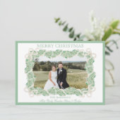 Waterverf kerstkurk horizontaal stoppen feestdagenkaart (Staand voorkant)