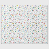 Waterverf kerstlampjes cadeaupapier (Vlak)