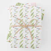 Waterverf kerstlampjes inpakpapier vel (In situ)