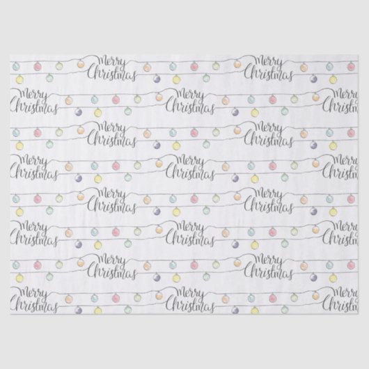 Waterverf kerstlampjes kerst tissuepapier (Voorkant)