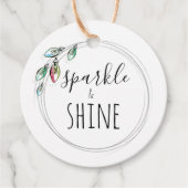 Waterverf kerstlampjes Labels (Voorkant)