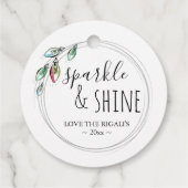 Waterverf kerstlampjes Labels (Achterkant)