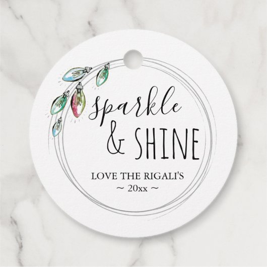 Waterverf kerstlampjes Labels (Achterkant)