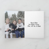 Waterverf kerstlamppost foto binnenzijde feestdagen kaart (Binnen)