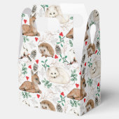 Waterverf Kerstlanddieren, Pinecones Bedankdoosjes (Geopend)