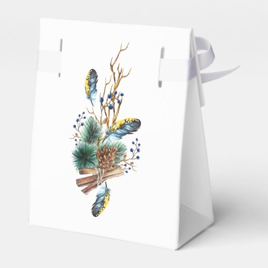 Waterverf kerstlantaarn bedankdoosjes (Achterkant)