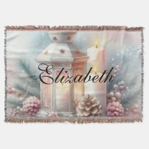  Waterverf kerstlantaarn en Ornamenten Deken