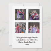 Waterverf kerstlantaarns fotocollage feestdagenkaart (Achterkant)