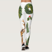 Waterverf kerstLeggings Leggings (Achterkant)