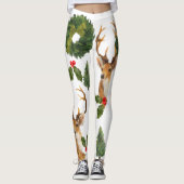 Waterverf kerstLeggings Leggings (Voorkant)