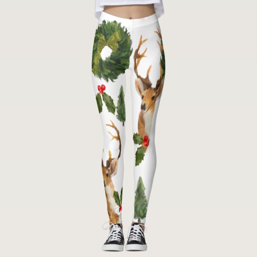 Waterverf kerstLeggings Leggings (Voorkant)