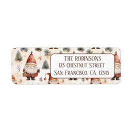 Waterverf Kerstman 2- retouradres Etiket