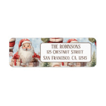 Waterverf Kerstman 3- retouradres