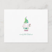 Waterverf Kerstman Briefkaart (Voorkant)