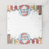 Waterverf Kerstman en kerstcadeaus Plaatskaartje (Buitenkant ongevouwen)