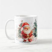 Waterverf Kerstman en Rendier Mok (Links)