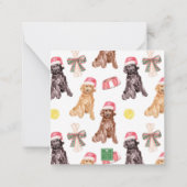 Waterverf Kerstman Hond Cadeauverblijf Notitiekaartje (Achterkant)