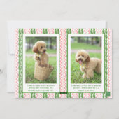 Waterverf Kerstman Hond Foto Feestdagenkaart (Achterkant)