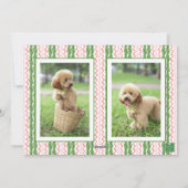 Waterverf Kerstman Hond Foto Feestdagenkaart (Achterkant)