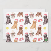 Waterverf Kerstman Hond Foto Feestdagenkaart (Achterkant)