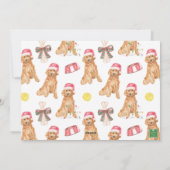 Waterverf Kerstman Hond Foto Feestdagenkaart (Achterkant)