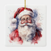 Waterverf Kerstman Kerstornament Keramisch Ornament (Achterkant)