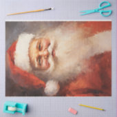 Waterverf kerstman lacht rood pet tissuepapier (Craft)