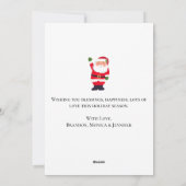 Waterverf Kerstman Vrolijk en stralend Feestdagenkaart (Achterkant)