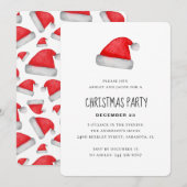 Waterverf Kerstman. Zakelijk kerstfeest Kaart (Voorkant / Achterkant)