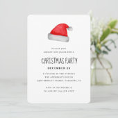 Waterverf Kerstman. Zakelijk kerstfeest Kaart (Staand voorkant)