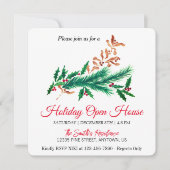 Waterverf kerstmanboom feestdagenkaart (Voorkant)