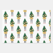 Waterverf kerstmeisjes Mode Inpakpapier Vel (Voorkant 3)