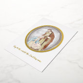 Waterverf — kerstmis aangepast folie feestdagenkaart (Gedraaid)