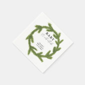 Waterverf Kerstmis baby shower Servet (Hoek)