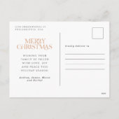 Waterverf Kerstmis Botanisch gebladerte één foto Feestdagenkaart (Achterkant)