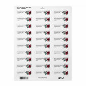 Waterverf Kerstmis Bouquet Return Address Label (Full Sheet)