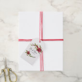 Waterverf kerstmis cadeaulabel (Met Touw)