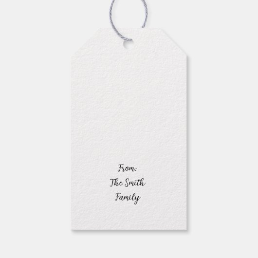 Waterverf kerstmis cadeaulabel (Achterkant)